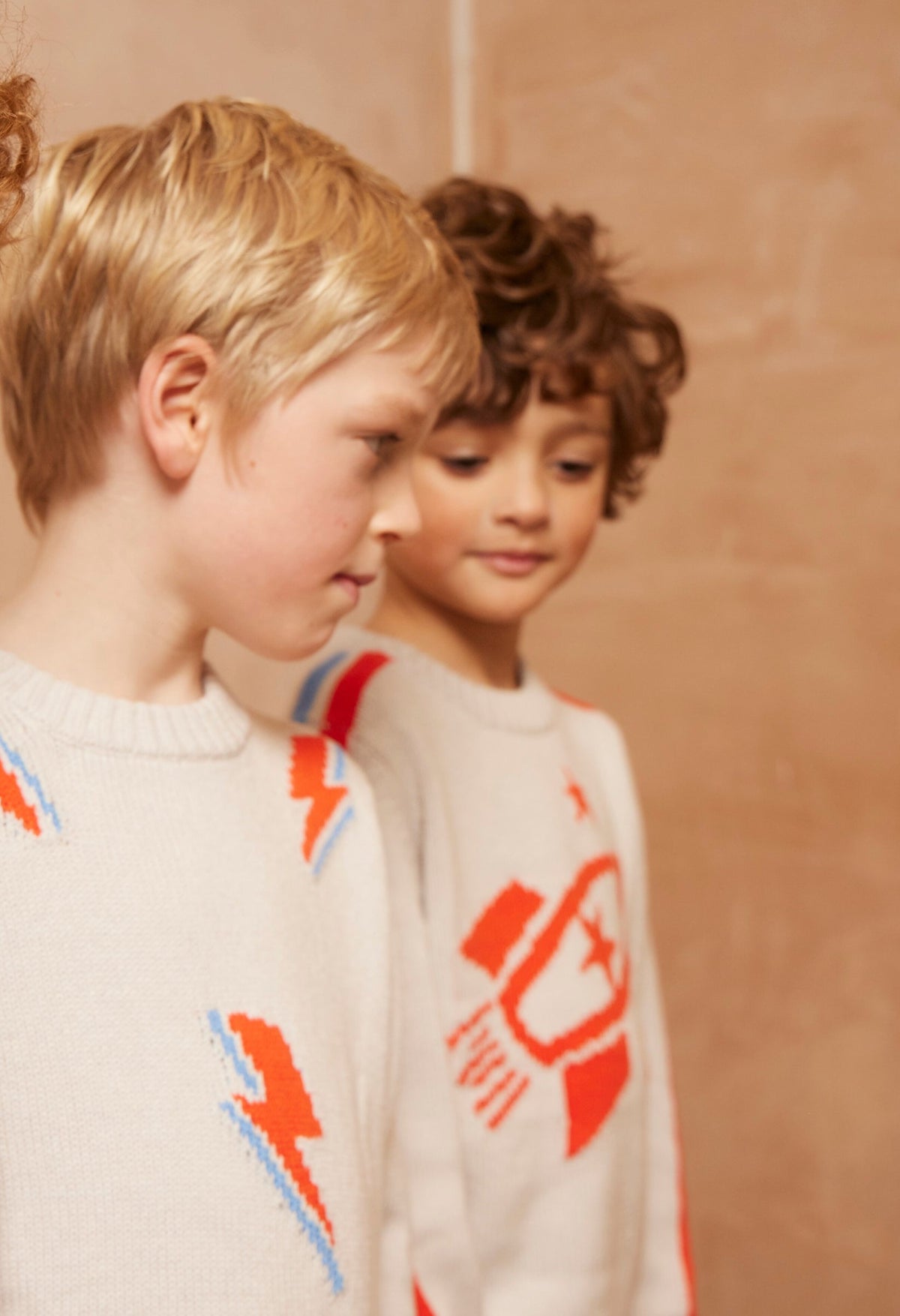 cute boys organic cotton lightning bolt sweater