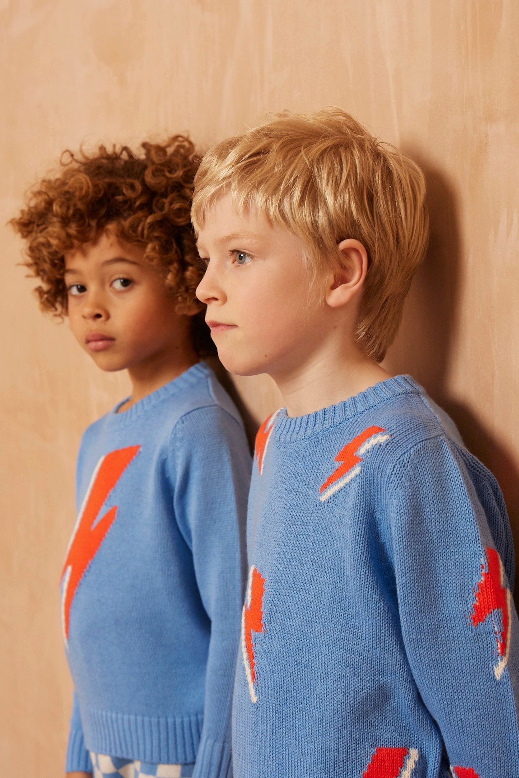 cute boys organic cotton lightning bolt sweater