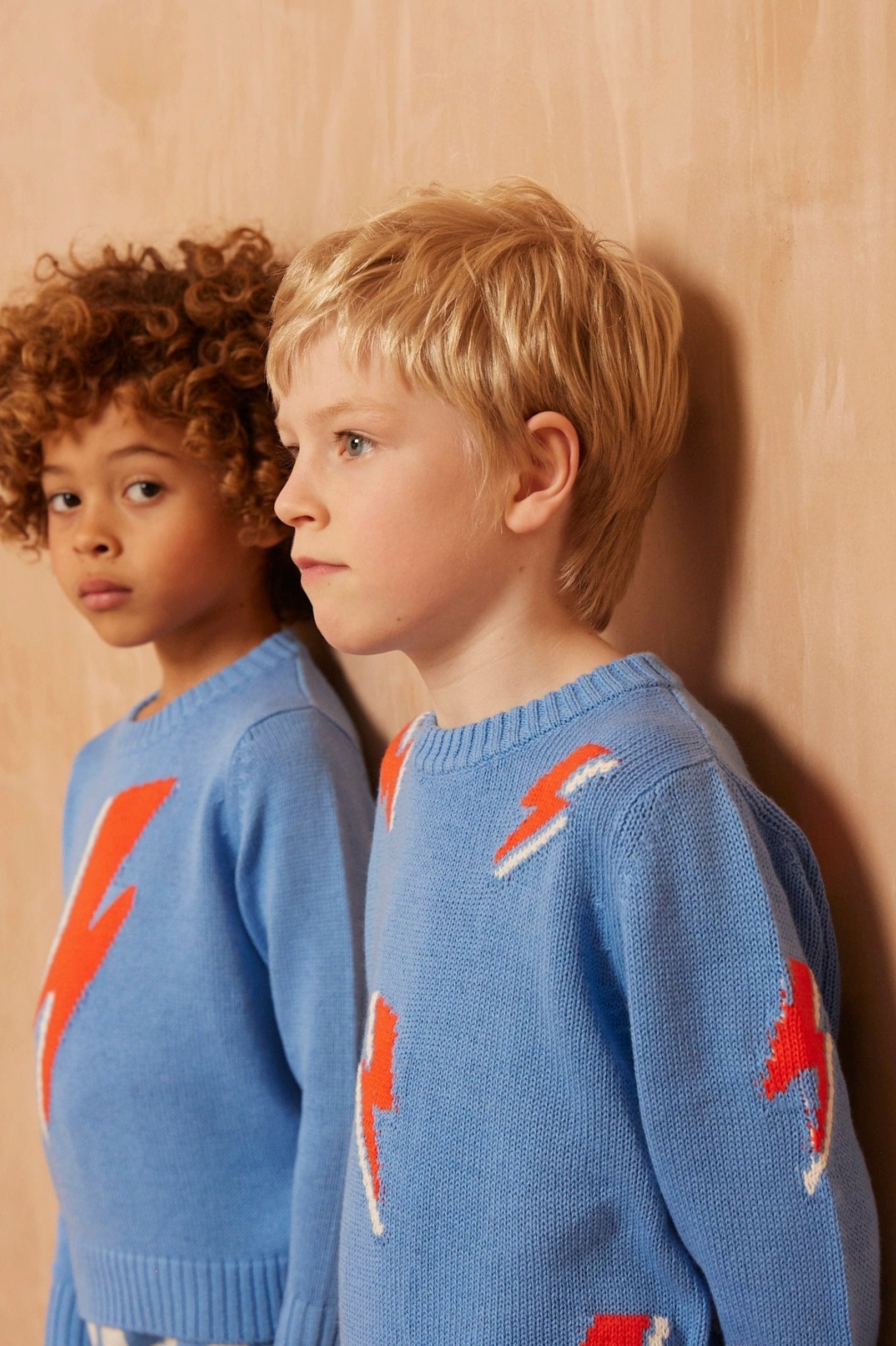 cute boys organic cotton lightning bolt sweater