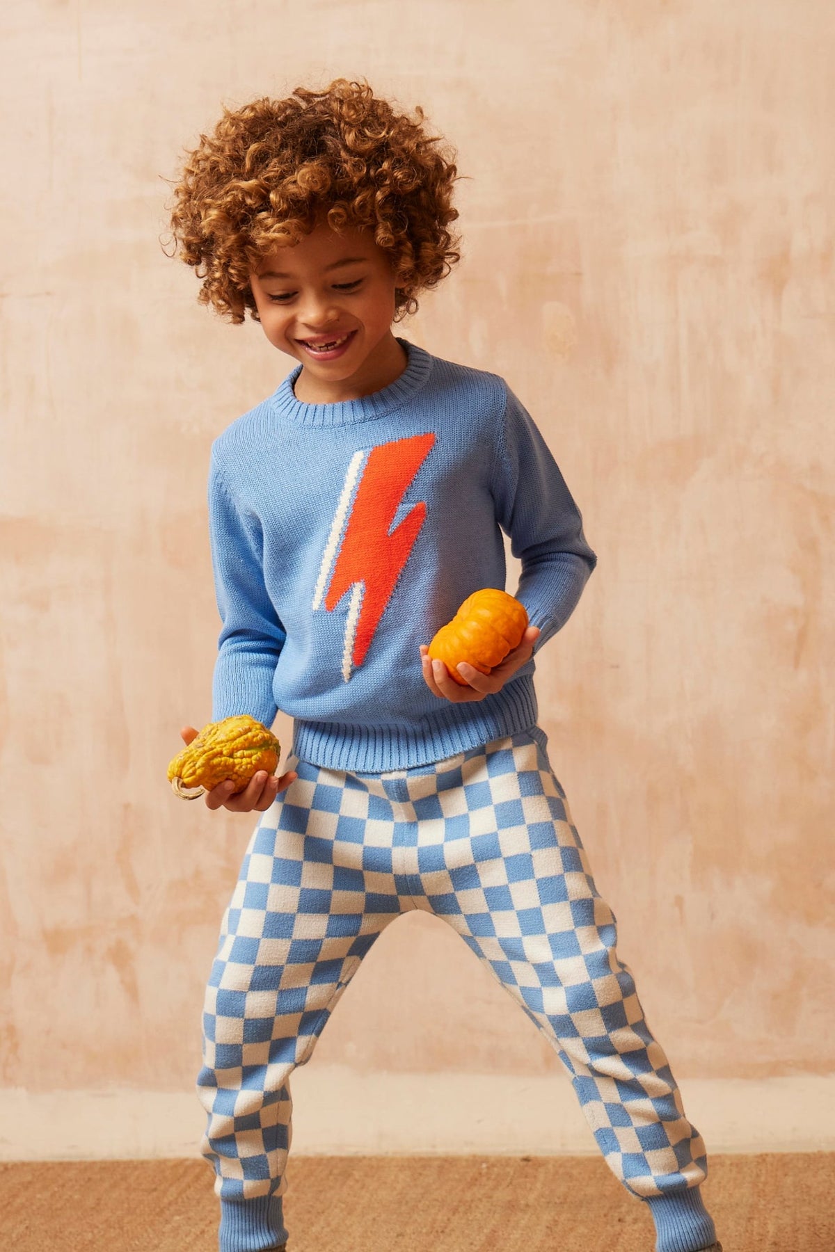 cute boys organic cotton lightning bolt sweater