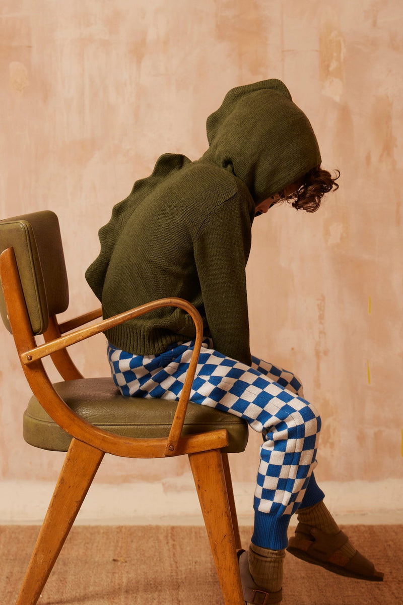 MIKA & MILO Dino Hoodie | Avocado - - organic cotton cashmere