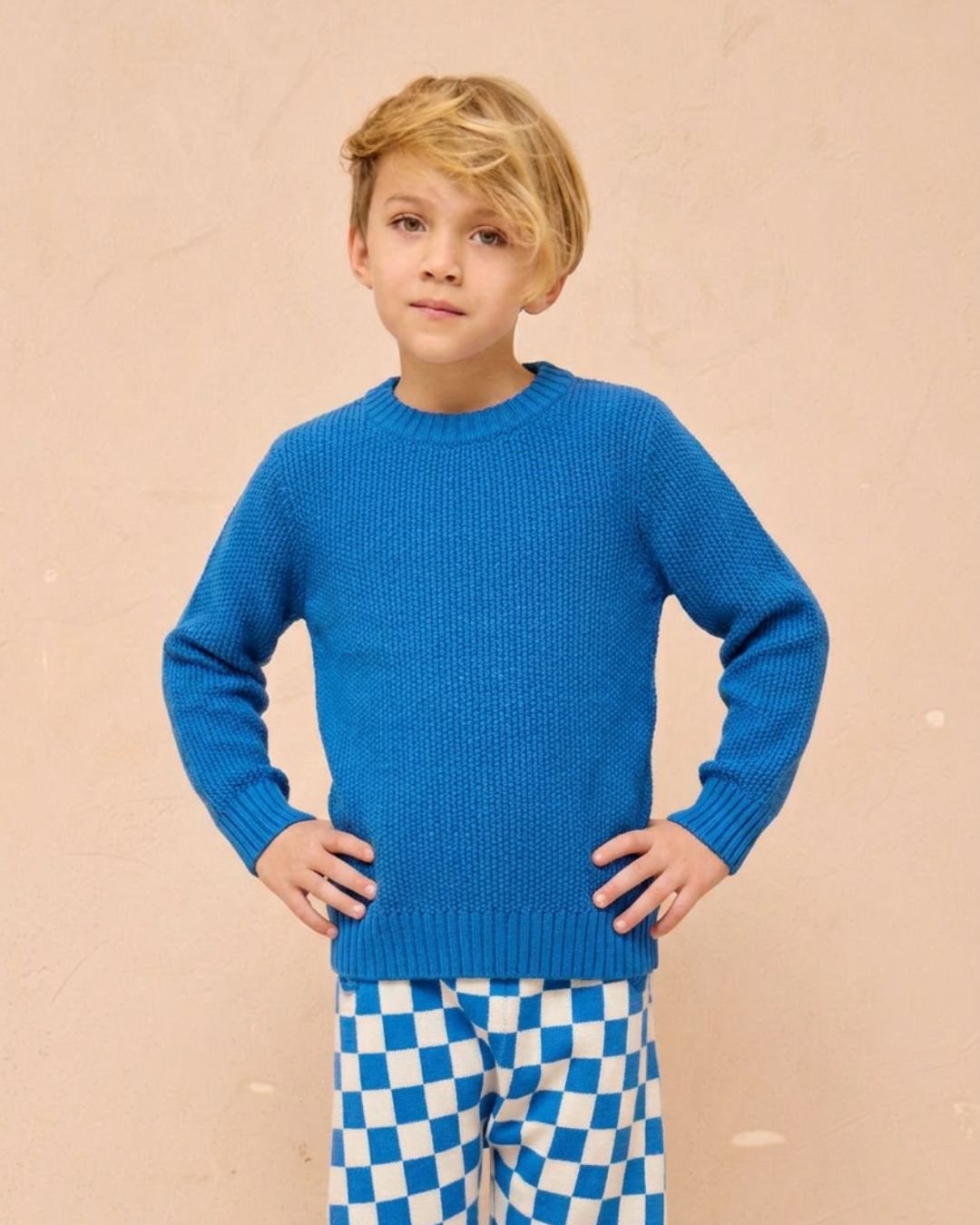 Moss Stitch Jumper | Cobalt Blue — image 4 of 4