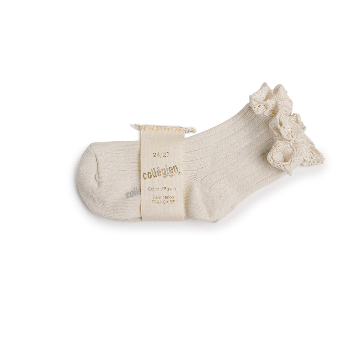 Lili Short Ribbed Socks with Lace