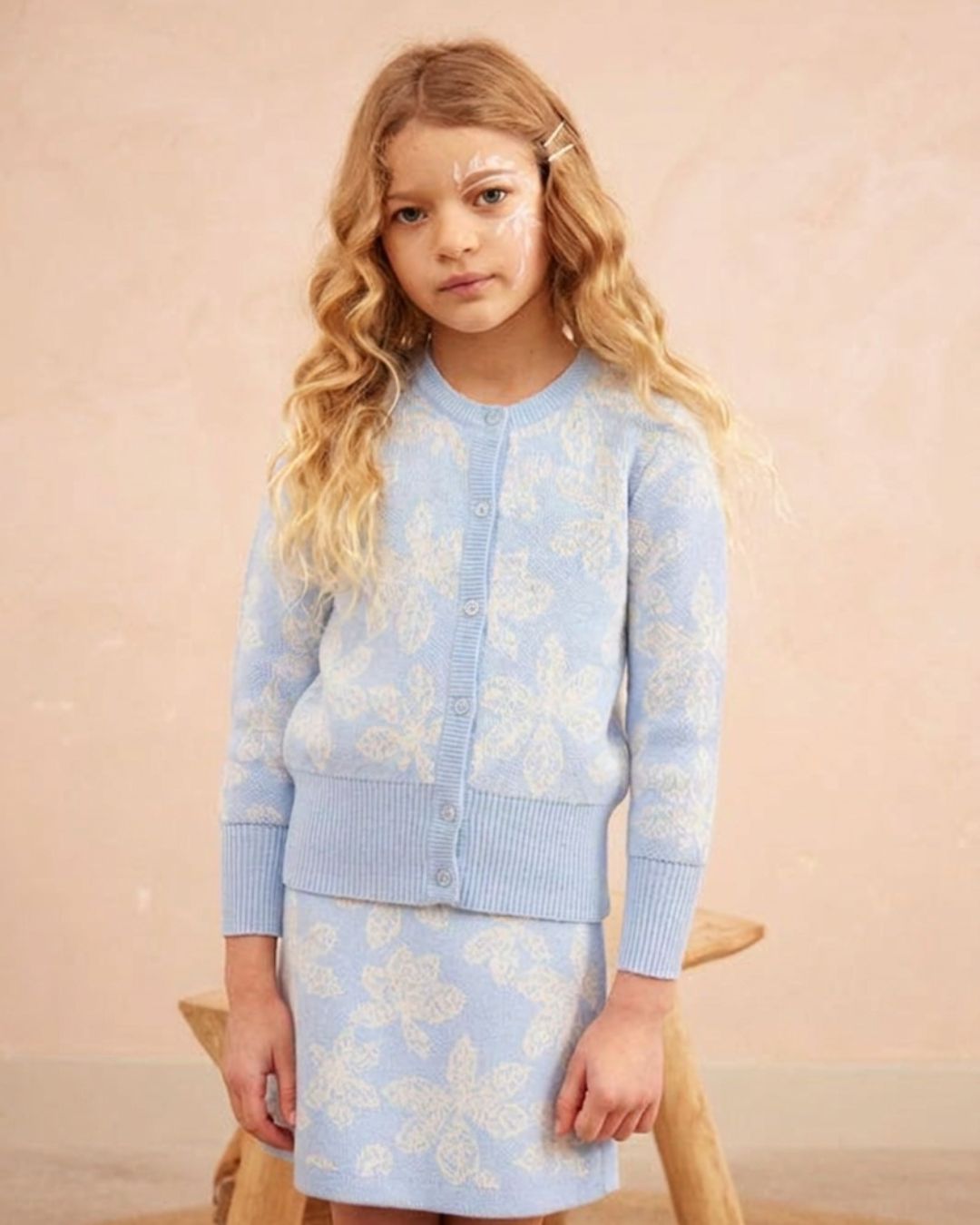 Chestnut Leaves Cardigan | Sky — image 4 of 6