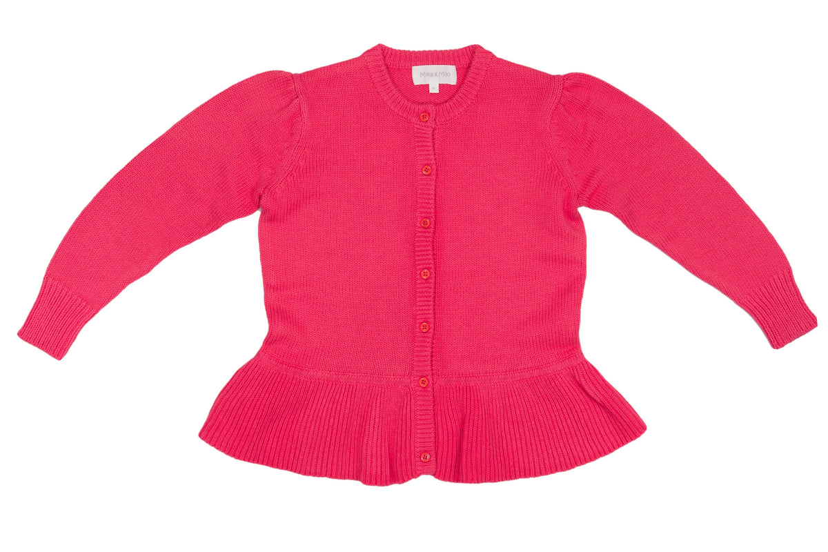 AW24 Ruffled Jacket | Raspberry