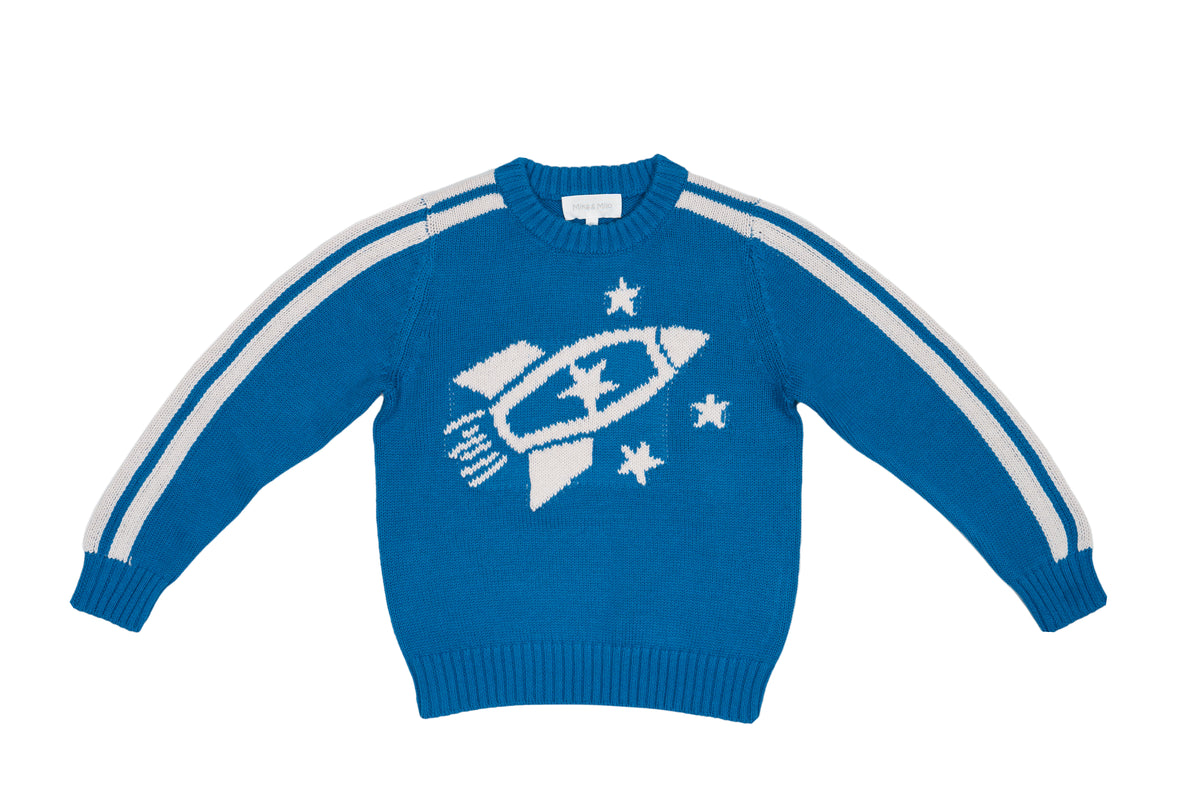 cute boys organic cotton rocket sweater