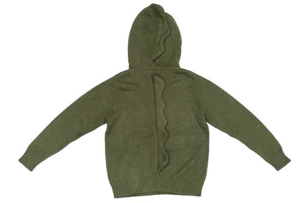 MIKA & MILO Dino Hoodie | Avocado - - organic cotton cashmere