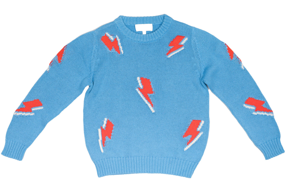 cute boys organic cotton lightning bolt sweater