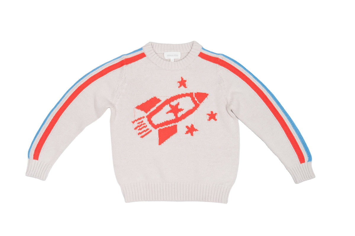 cute boys organic cotton rocket sweater