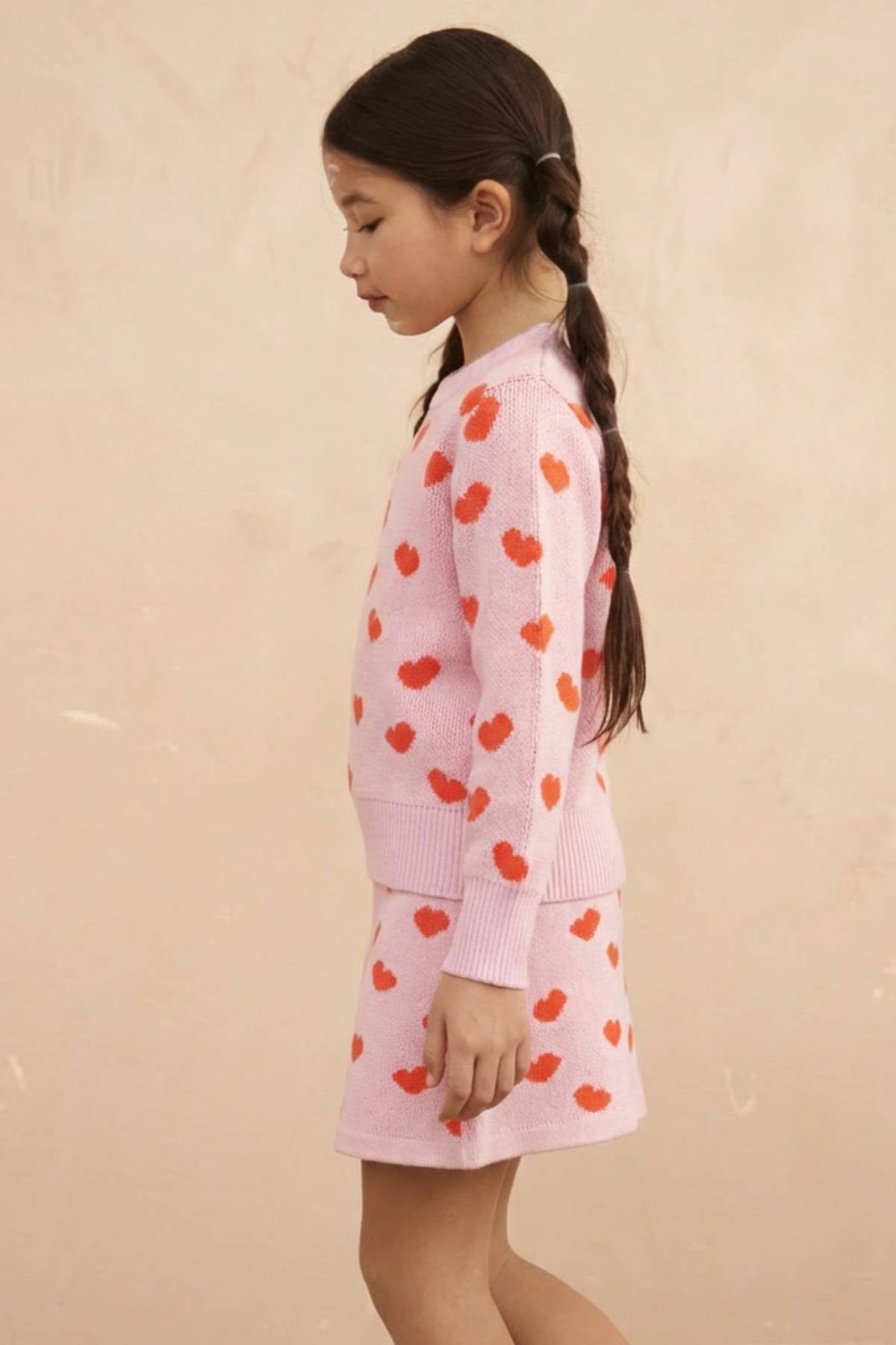 Love Hearts Jumper | Bubble Gum