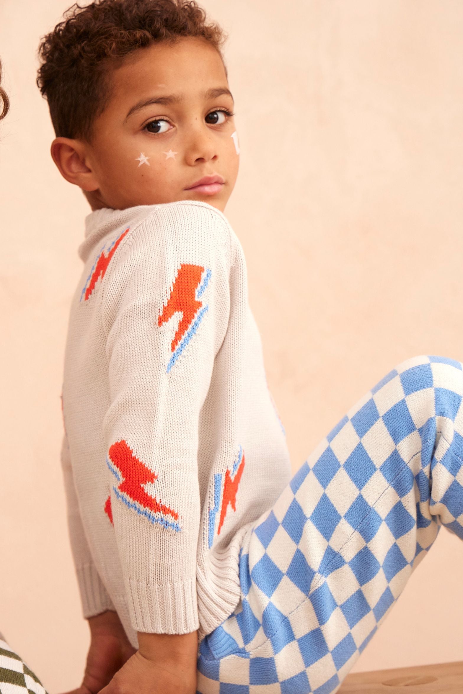 MIKA & MILO Bolt Storm Jumper | Chalk - - organic cotton cashmere