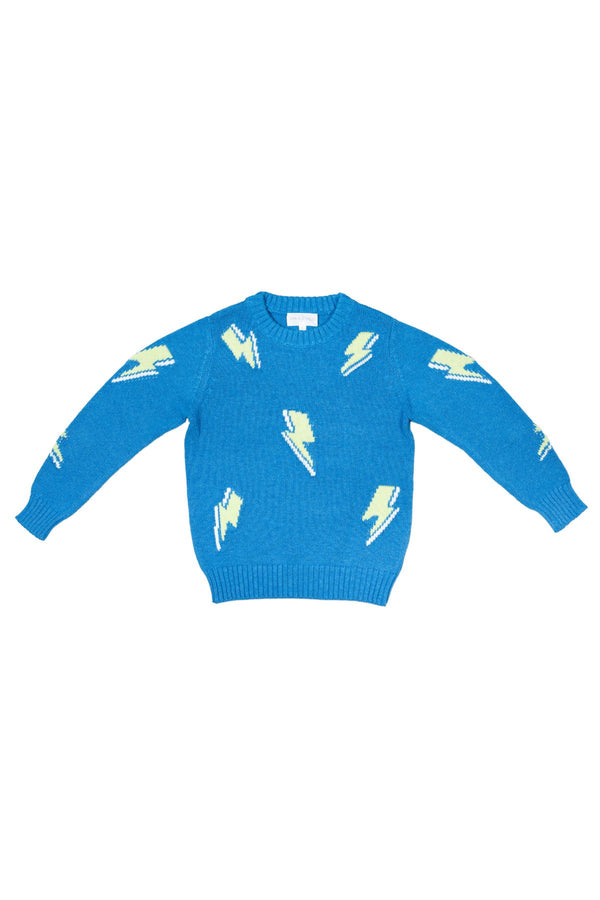 MIKA & MILO Bolt Storm Jumper | Hussar Blue - - organic cotton cashmere