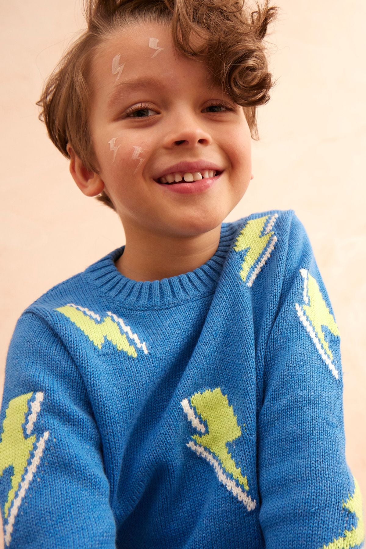 MIKA & MILO Bolt Storm Jumper | Hussar Blue - - organic cotton cashmere