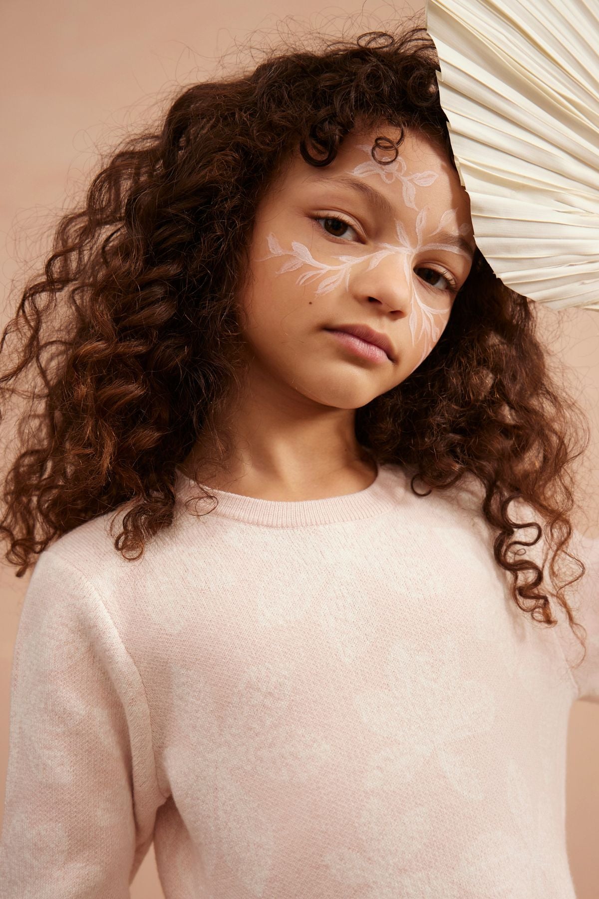 MIKA & MILO Chestnut Leaves Dress | Blush - - organic cotton cashmere