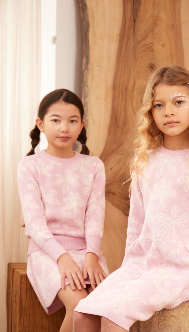 Chestnut Leaves Pencil Skirt | Bubble Gum