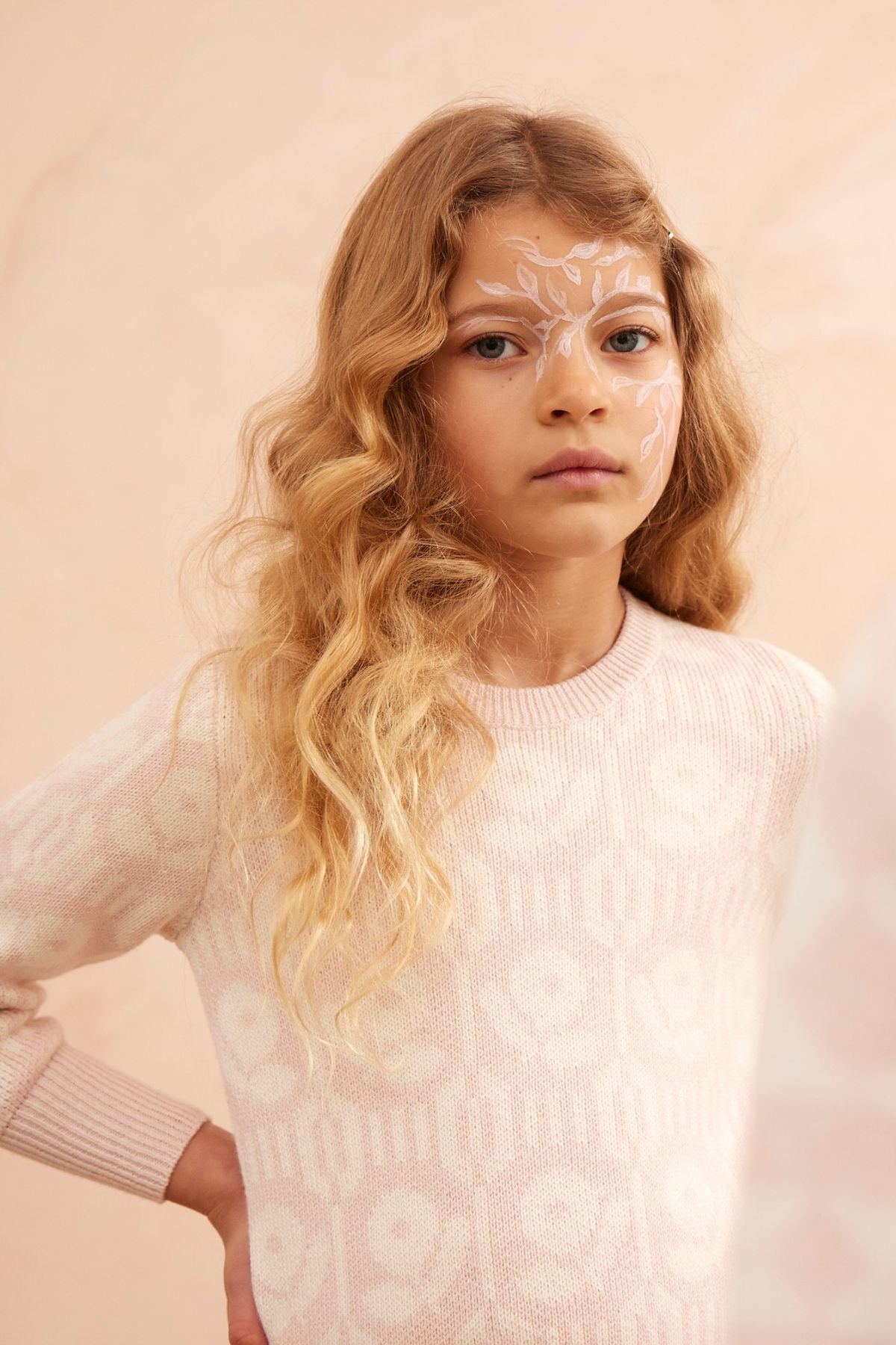 MIKA & MILO Flower Power Jumper | Blush - - organic cotton cashmere