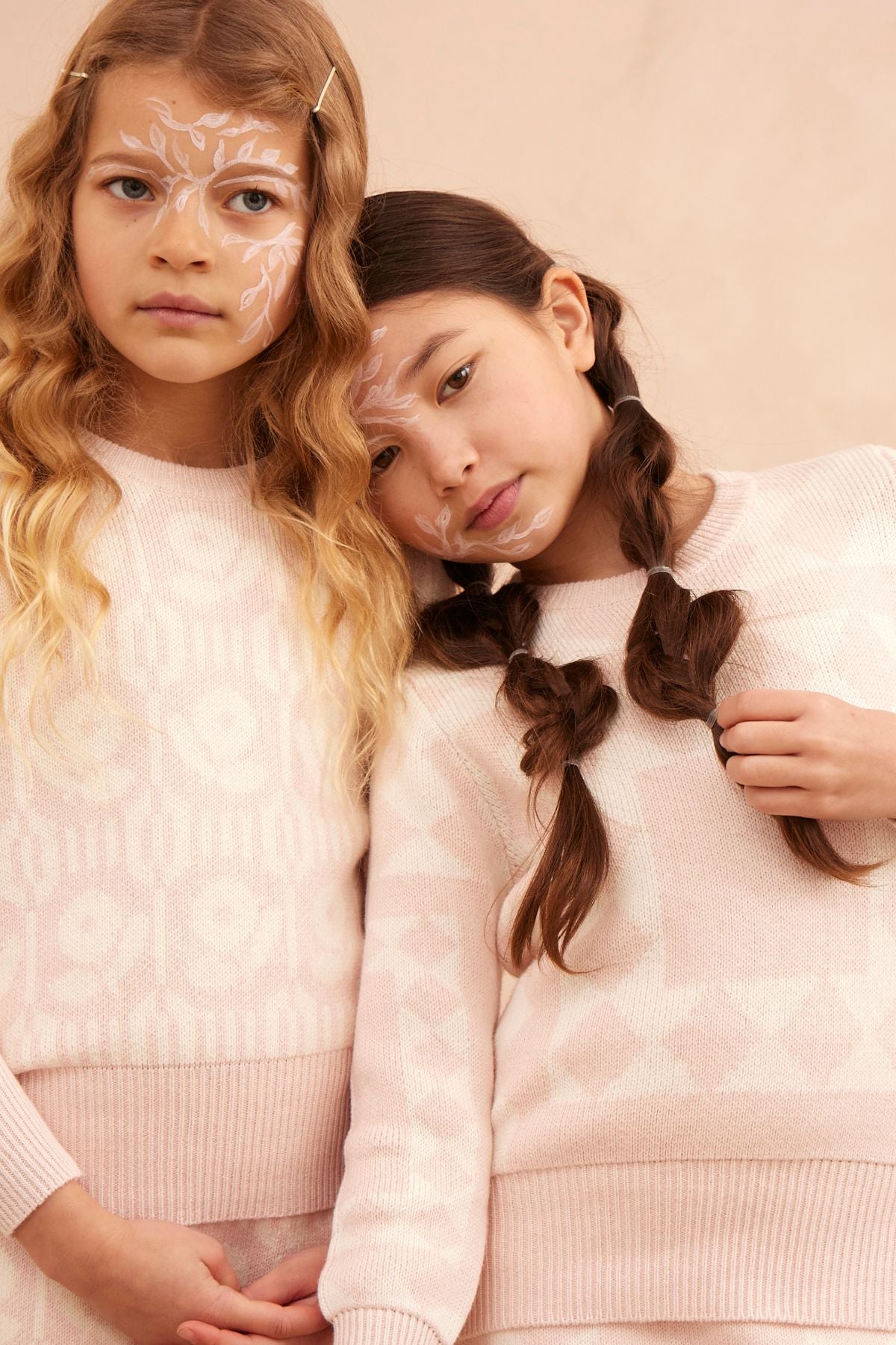 MIKA & MILO Aztec Jumper | Blush - - organic cotton cashmere