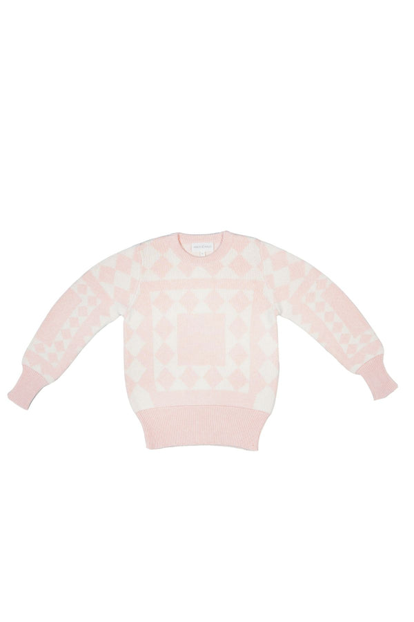 MIKA & MILO Aztec Jumper | Blush - - organic cotton cashmere