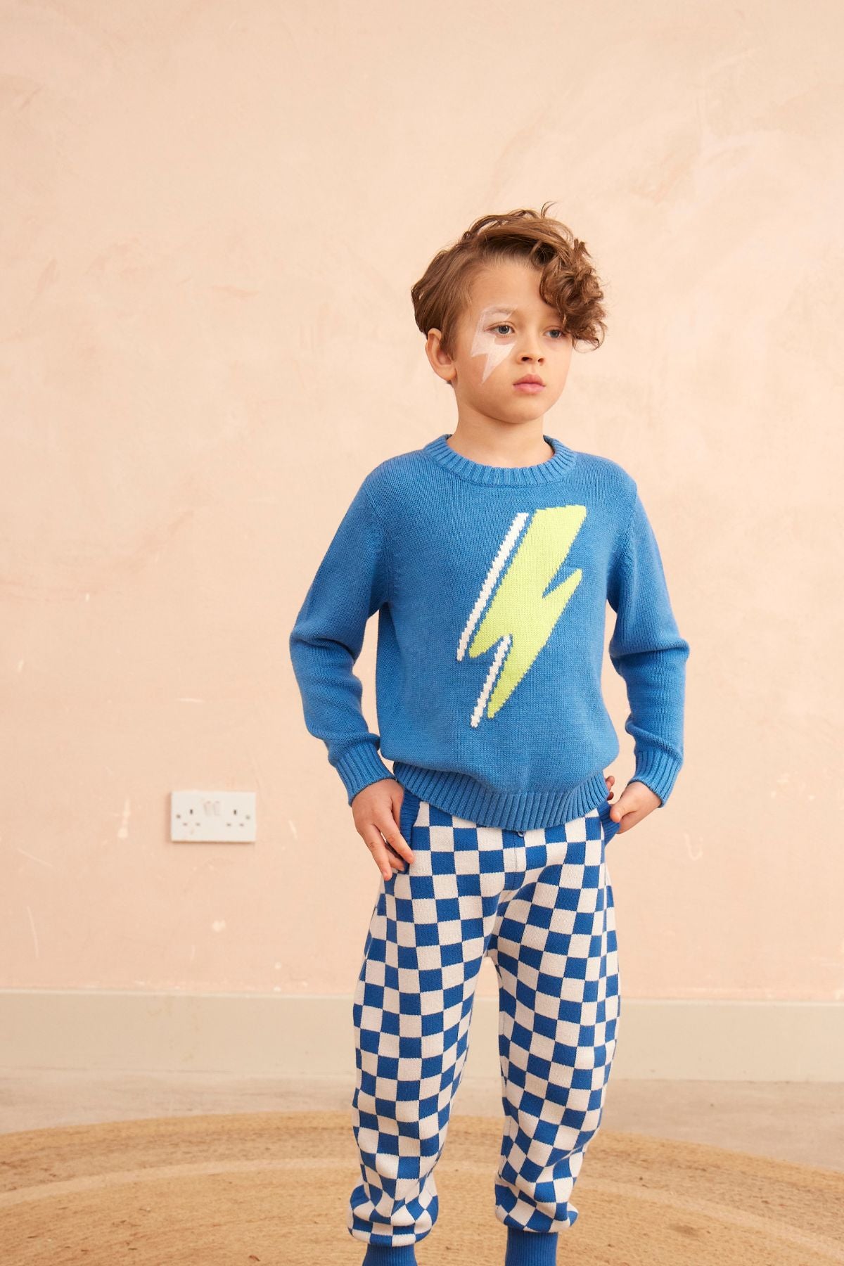 Lightning Bolt Jumper | Hussar Blue