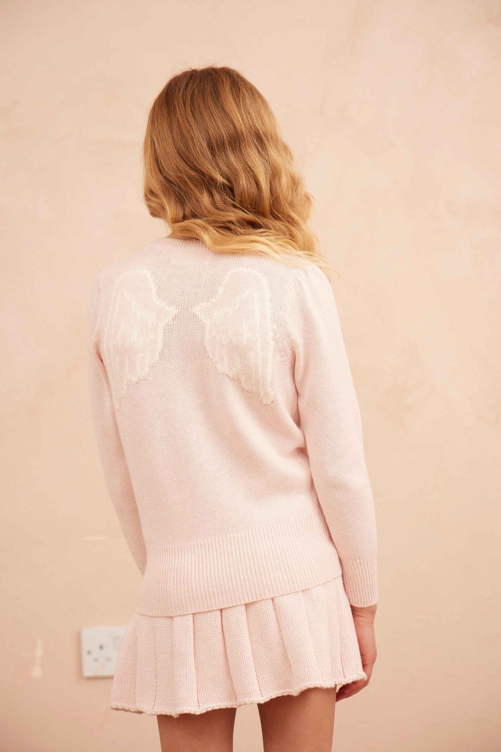 MIKA & MILO Pleated Tennis Skirt | Blush - - organic cotton cashmere