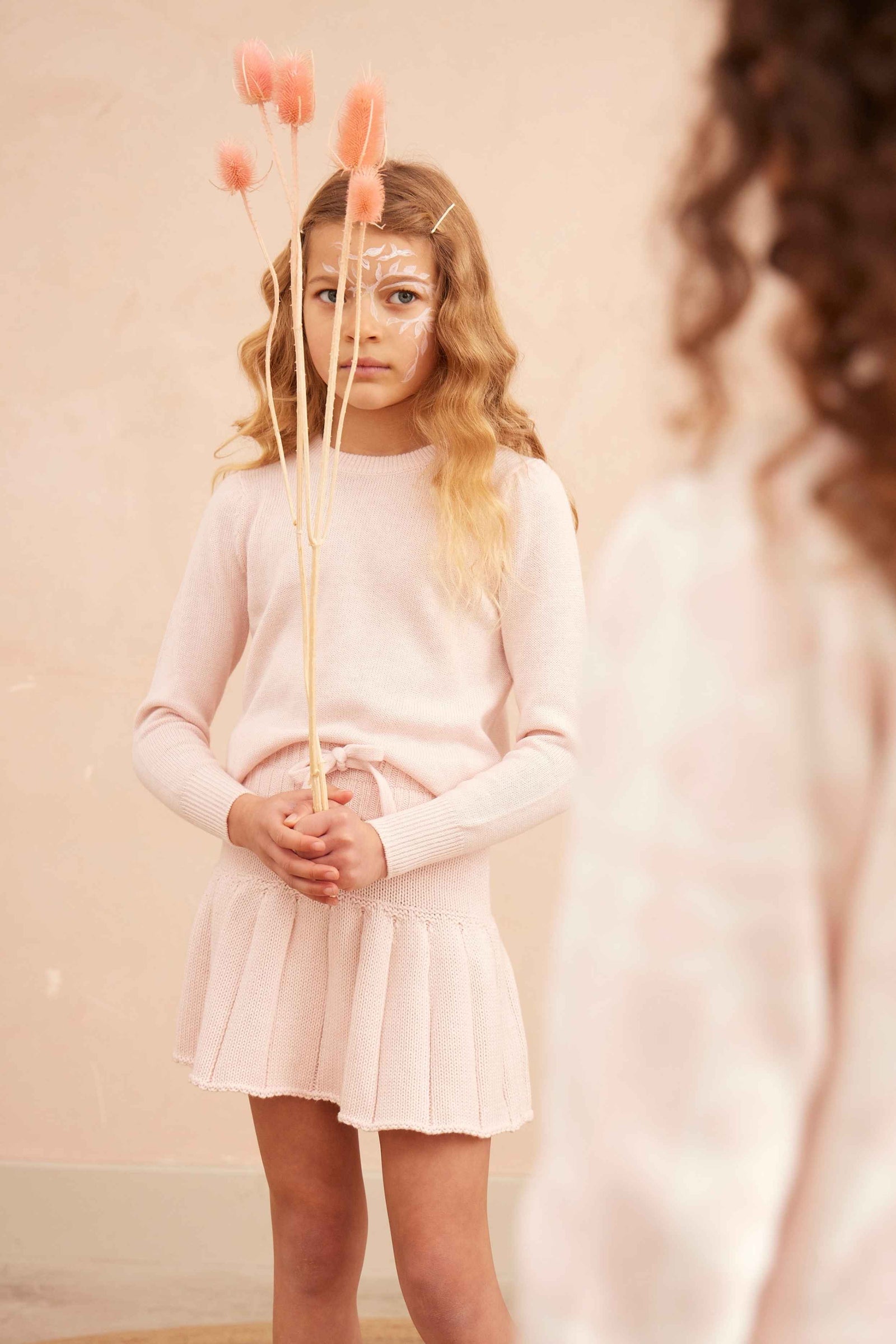 MIKA & MILO Pleated Tennis Skirt | Blush - - organic cotton cashmere