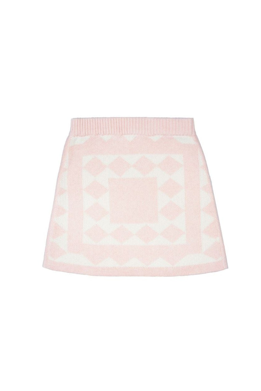 MIKA & MILO Aztec Pencil Skirt | Blush - - organic cotton cashmere