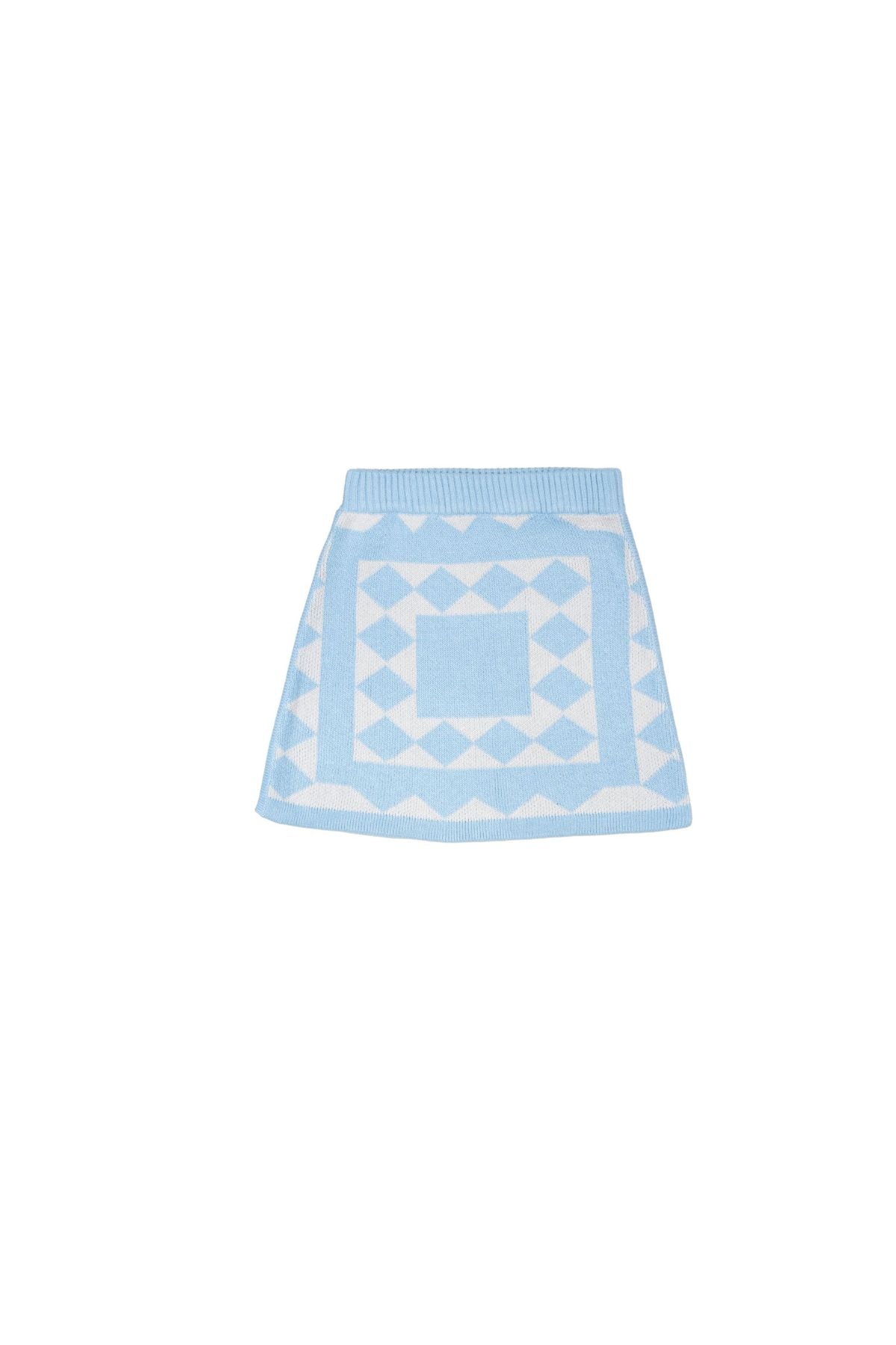Aztec Pencil Skirt | Sky