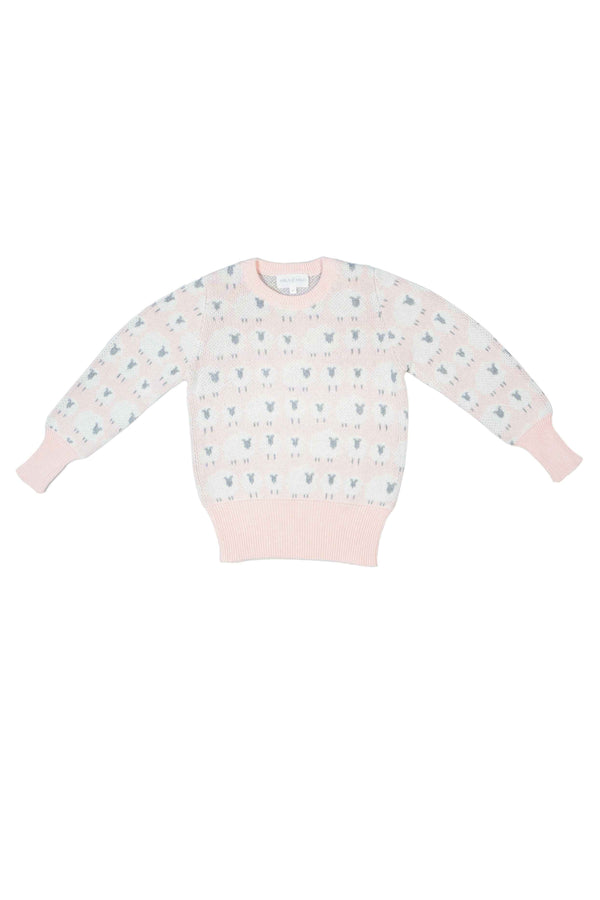 MIKA & MILO Little Bo Peep Jumper | Blush - - organic cotton cashmere