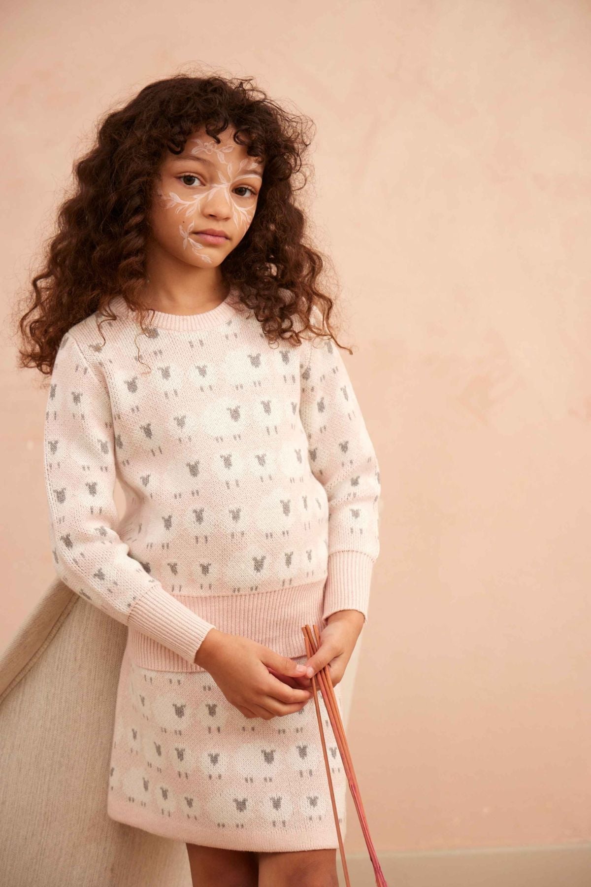 MIKA & MILO Little Bo Peep Jumper | Blush - - organic cotton cashmere