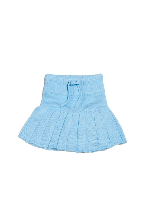 MIKA & MILO Pleated Tennis Skirt | Sky - - organic cotton cashmere