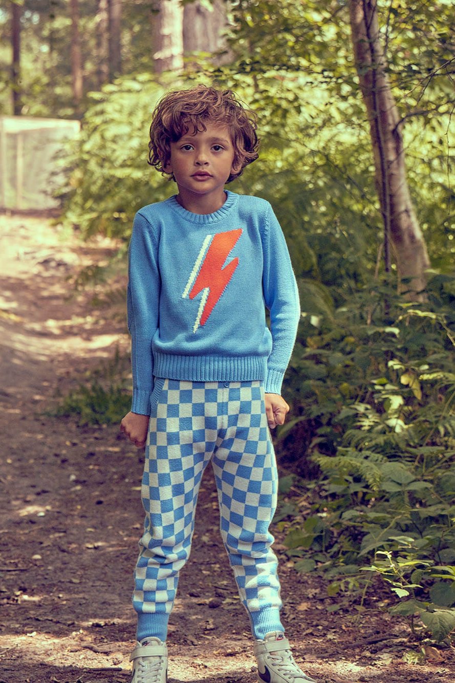 cute boys organic cotton lightning bolt sweater