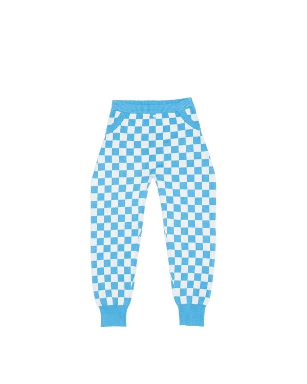 Checked Pants | Azure