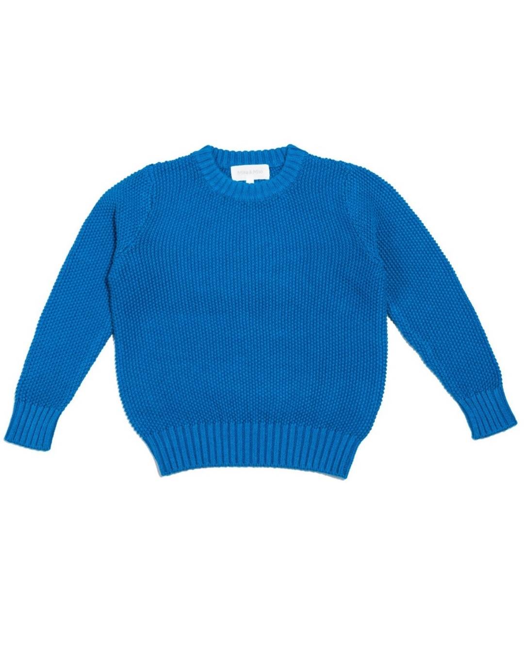 Moss Stitch Jumper | Cobalt Blue — image 2 of 4