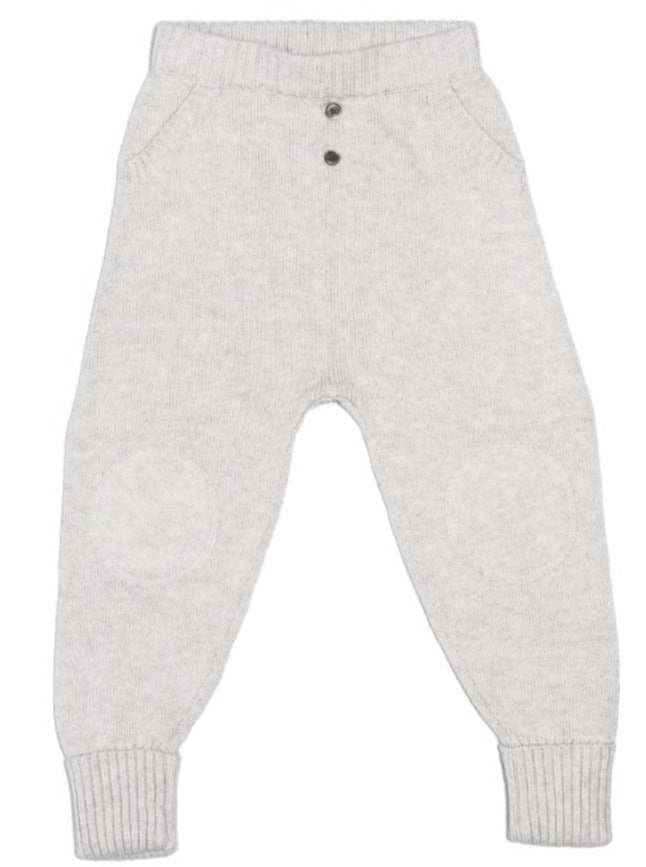 Baby Pants with Knee Pads &amp; Fold up Cuffs, organic cotton and cashmere