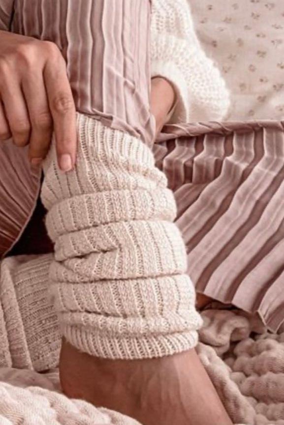 MIKA & MILO Helene Merino Wool Leg Warmers - - organic cotton cashmere