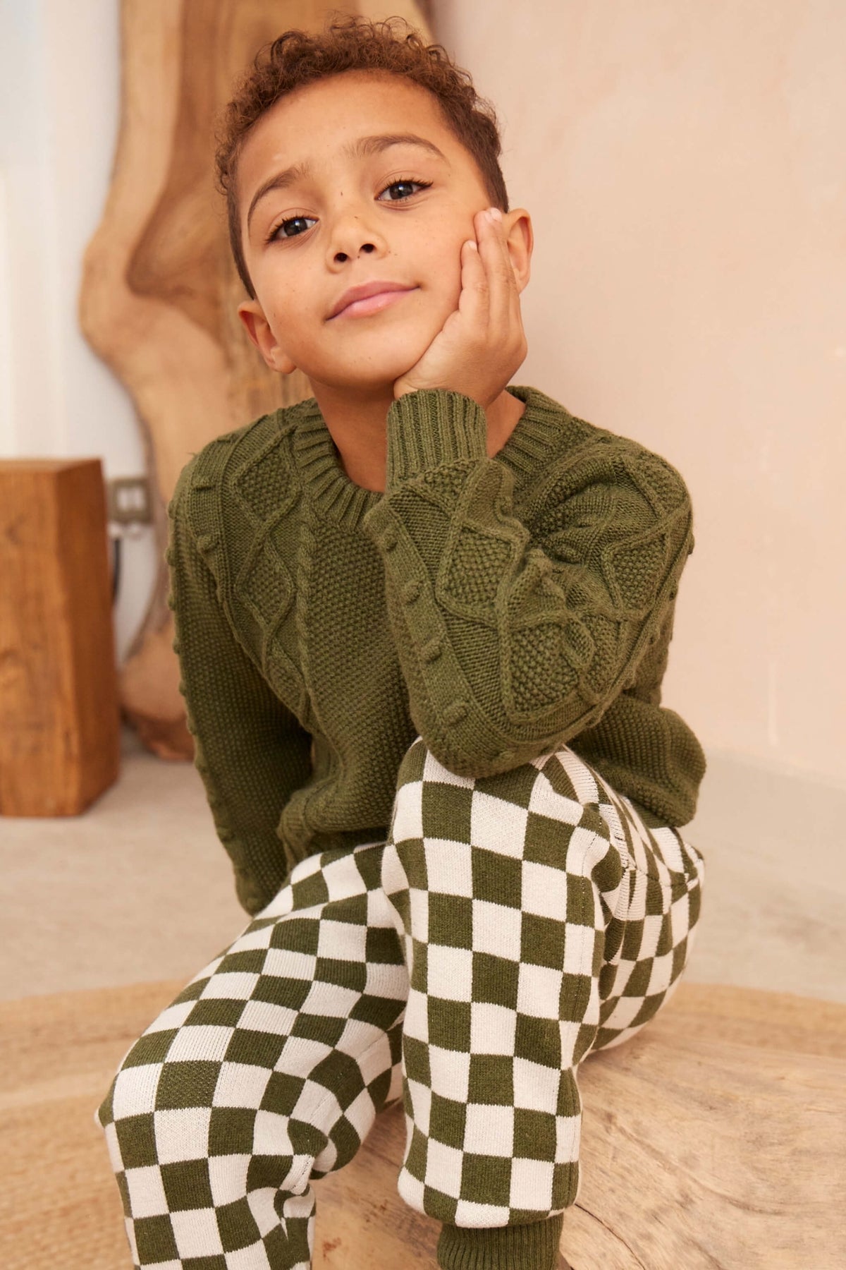 Cable Popcorn Jumper | Avocado — image 5 of 10