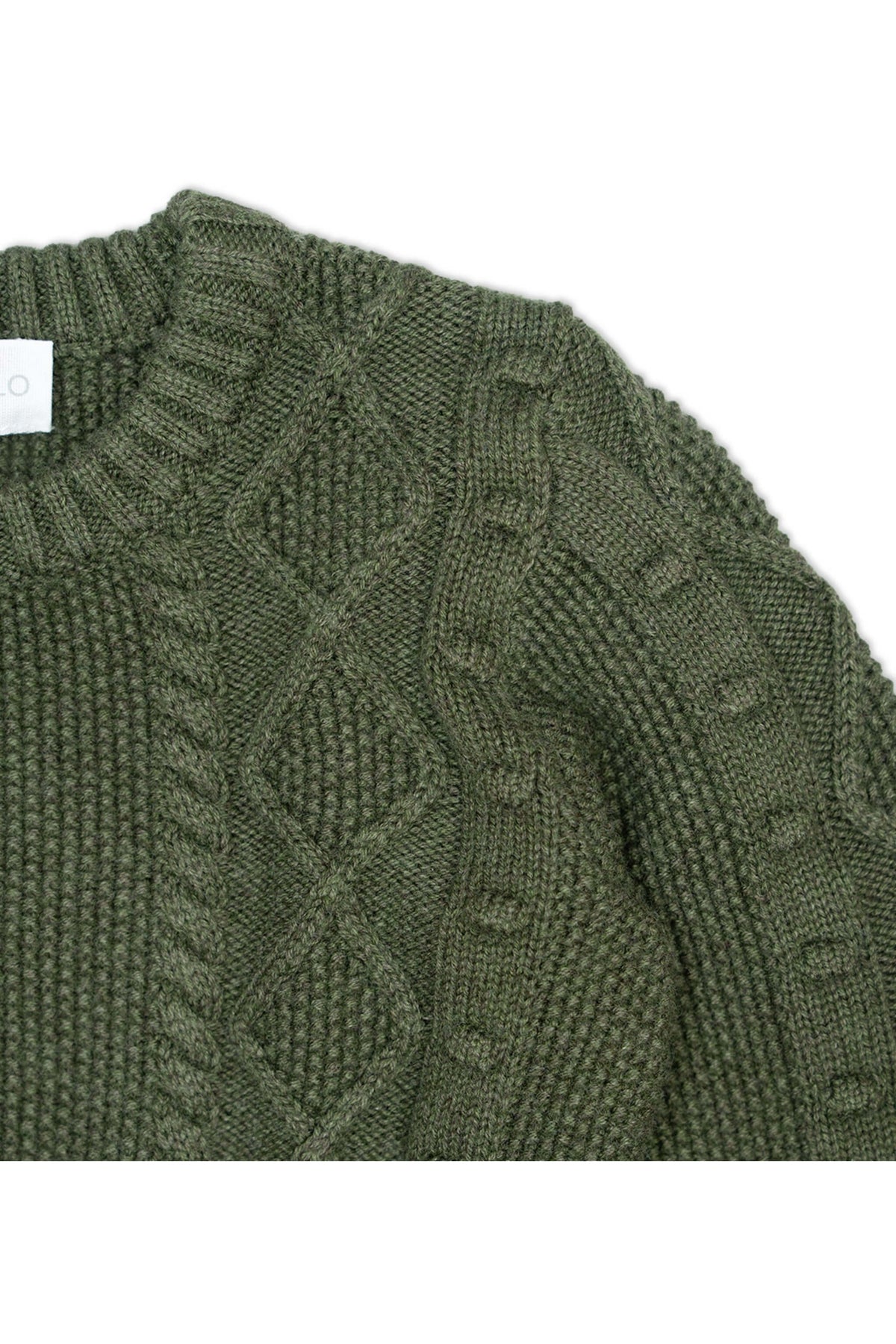 Cable Popcorn Jumper | Avocado — image 3 of 10