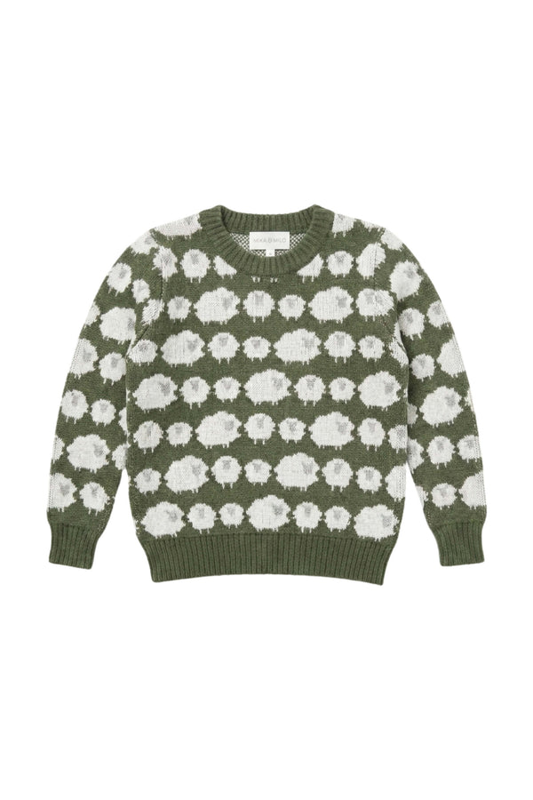 Flock of Sheep Jumper | Avocado