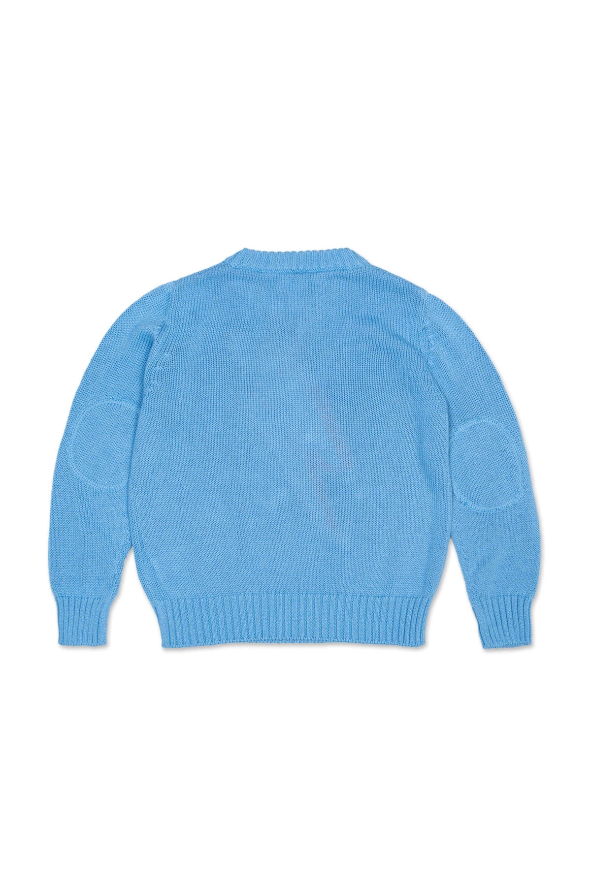 Back view of the Lightning Bolt Jumper in azure blue