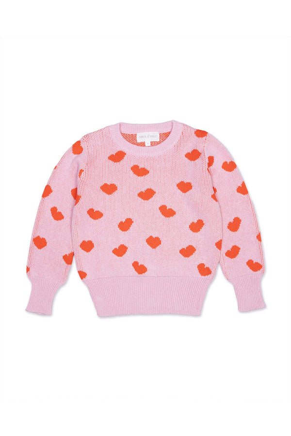 Love Hearts Jumper | Bubble Gum