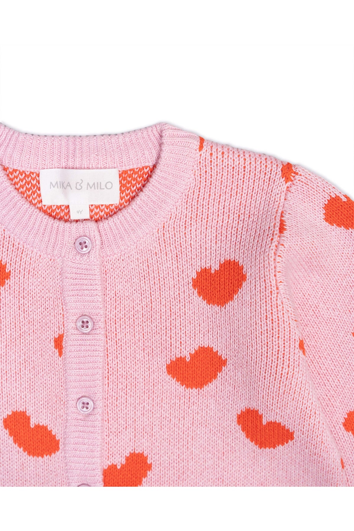 Love Hearts Peplum Cardigan | Bubble Gum — image 3 of 7