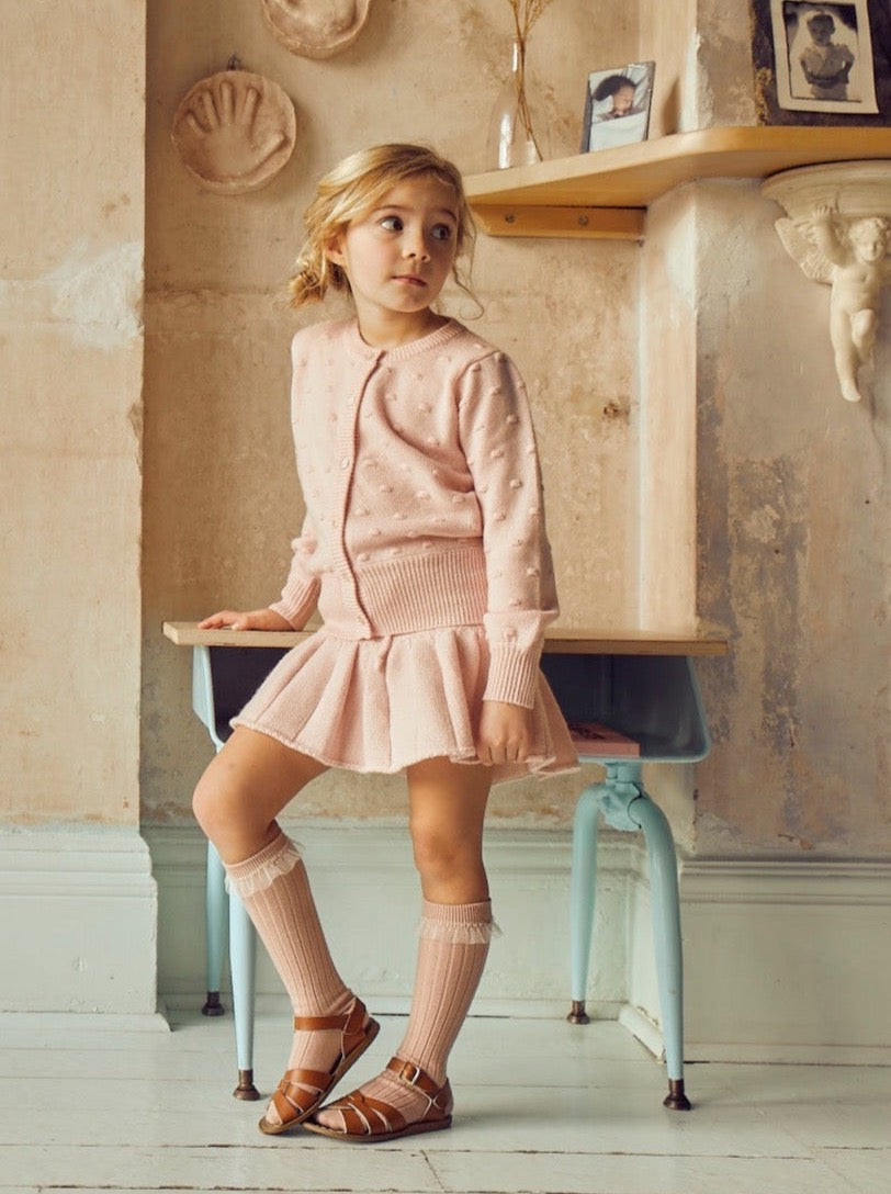 MIKA & MILO Pleated Tennis Skirt | cashmere/merino - - organic cotton cashmere