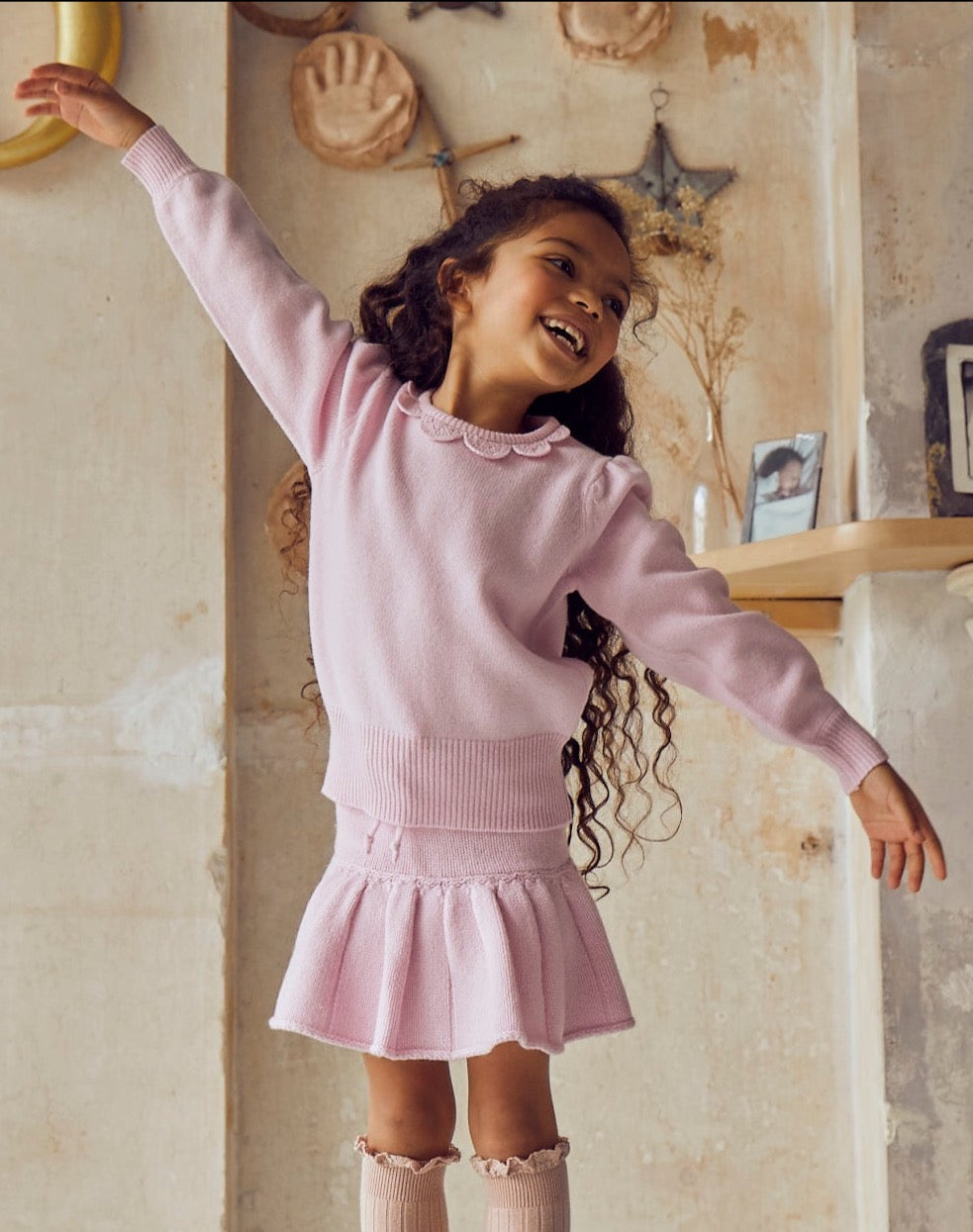 MIKA & MILO Pleated Tennis Skirt | cashmere/merino - - organic cotton cashmere