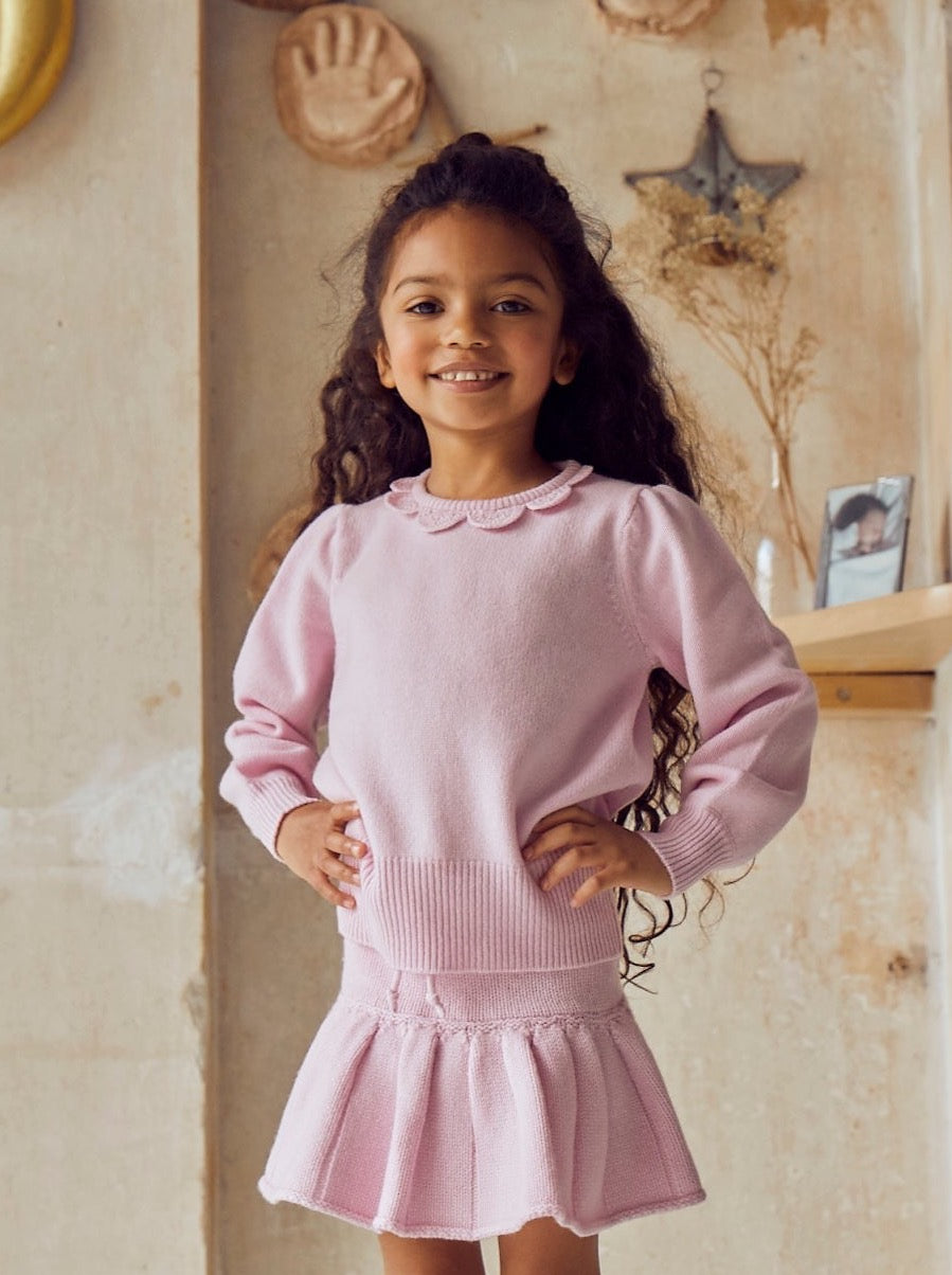 MIKA & MILO Pleated Tennis Skirt | cashmere/merino - - organic cotton cashmere