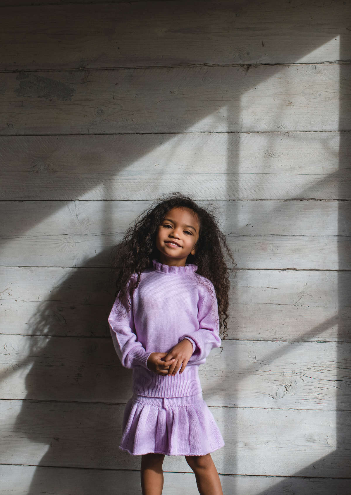 MIKA & MILO Ruffled Collar Jumper | cashmere/merino - - organic cotton cashmere