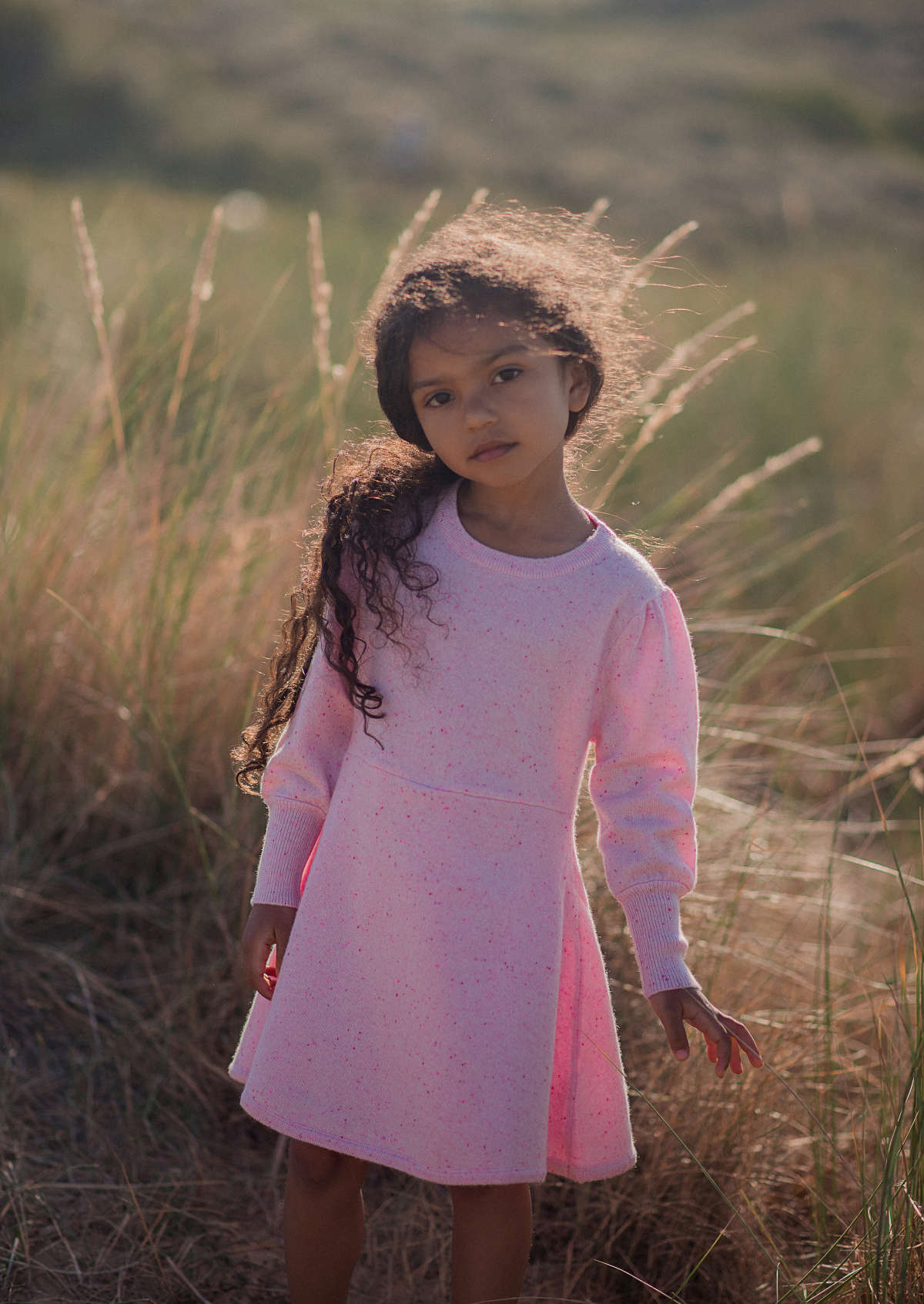 MIKA & MILO Candy Floss Swing Dress | 100% cashmere - - organic cotton cashmere